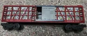 LIONEL #6434 POULTRY DISPATCH STOCK CAR - 1958-59 - NO BOX - Picture 1 of 6