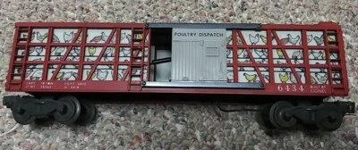 LIONEL #6434 POULTRY DISPATCH STOCK CAR - 1958-59 - NO BOX - Image 1 of 4