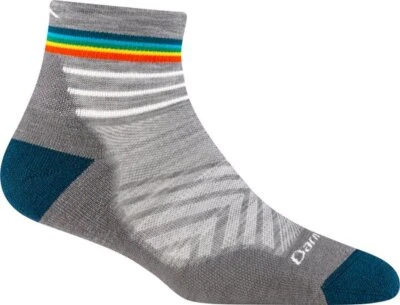 USA DARN TOUGH 1048 GRAY WOMEN'S RUNNING 1/4 SHOW Ultra Light-Weight Socks S M L - Image 1 of 4