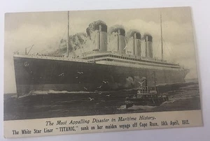 Tarjeta postal Titanic rara, vintage, sin usar (hecha en Inglaterra) - Imagen 1 de 2