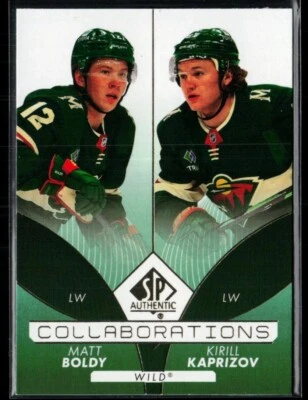 2022-23 SP Authentic Collaborations Green #C-12 Matt Boldy / Kirill Kaprizov - Image 1 of 2