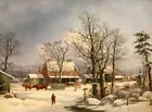 Wall art Winter landscape Giclee Art Oil painting HD printed on canvas L3154