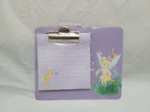 NWT VTG Disney Tinkerbell Tink Clip Board with Paper 6 x 5 Inches