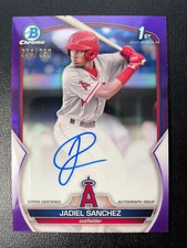 JADIEL SANCHEZ 2023 Bowman Chrome 1st Purple Refractor Auto /250 Angels CPA-JSZ