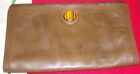 VINTAGE RARE  BROWN COLOR  LEATHER CLUCH 12 X 6 INCHES