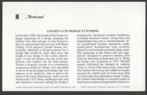 USA 1997 TWO FIRST DAY COVERS GOLDEN GATE AT SUNSET POSTAL CARDS - Picture 1 of 4