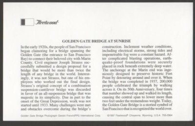 USA 1997 TWO FIRST DAY COVERS GOLDEN GATE AT SUNSET POSTAL CARDS - Image 1 of 4