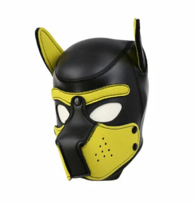 Máscara de cosplay para filhote de cachorro brincar mulheres homens combinando roleplay cabeça capuz adereços - Imagem 1 de 4