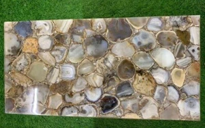 Buy Agate Gemstone Dining Table Top Handmade Luxury Desk & Home Interior Decors - Picture 1 of 8