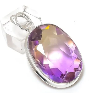 Natural Ametrine Gemstone 925 Sterling Silver Jewelry Pendant 1.89" Gift s499 - Picture 1 of 7