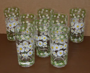 8 Culver Ltd Daisy Highball Glasses, 5 5/8" MCM 12 Ounces - Picture 1 of 9
