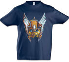 Viking Cat Face Kids Boys T-Shirt Odin Odhin Valhall Valhalla Vikings Norsemen
