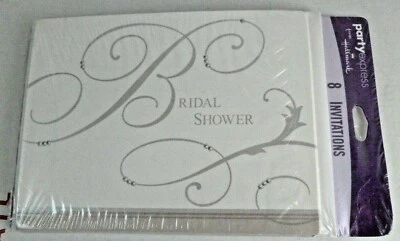 Paquete de 8 tarjetas de invitaciones de ducha nupcial con sello envío fiesta correo urgente confirmación de asistencia Foto 1 de 3