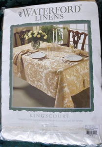 Waterford Linens Kingscourt Tischdecke 70 x 104 länglich gold/elfenbein neu - Bild 1 von 3
