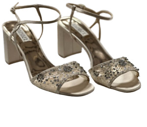 Women's Badgley Mischka Cream/Champaign  Blaine Heeled Sandal Size 5 #19