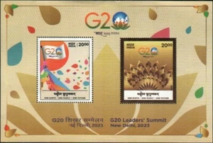 India 2023 G20 Leaders Summit Miniature sheet MNH - Picture 1 of 3