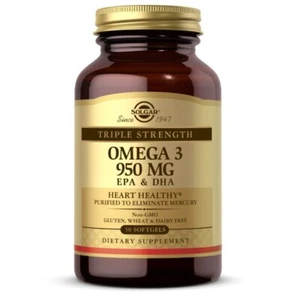 Solgar Triple Strength Omega-3 950 mg 50 Softgels - Picture 1 of 1