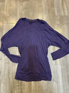 BCBG Max Azria Long Sleeve Shirt Modal Women's Medium Mulberry Purple - Picture 1 of 10