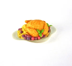 Dollhouse Miniature Thanksgiving Dinner Feast, F292 - Picture 1 of 2