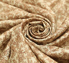 Sushila Vintage Cream Women Saree100% Pure Silk Printed Floral Soft Craft Fabric