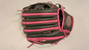 Franklin Pink Gray Kids Youth Child Girls TeeBall Baseball Glove 22702 9.5 Right - Picture 1 of 3