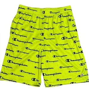 Champion Authentic Athleticwear Lime Green Basketball Shorts Pockets Boys 18/20 - Picture 1 of 6