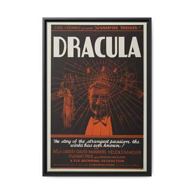 Cult Classic Large Gallery Framed Canvas 20" x 30" Movie Poster Art - Dracula Or - Image 1 of 4