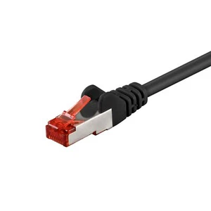 Câble réseau Cat 6 Câble LAN pour Gigabit Ethernet S-FTP 10m noir 1 - Photo 1/7