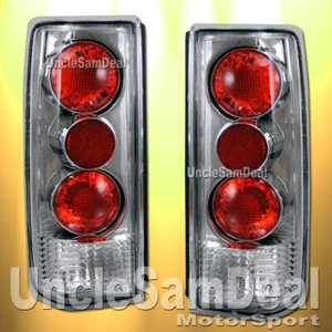 FOR 85-05 CHEVY ASTRO GMC SAFARI VAN CLEAR LENS CHROME TAIL LIGHTS DIRECT FIT - Picture 1 of 2