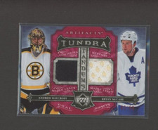 2006-07 Artifacts Tundra Tandems Jersey Red Andrew Raycroft/Bryan McCabe /50