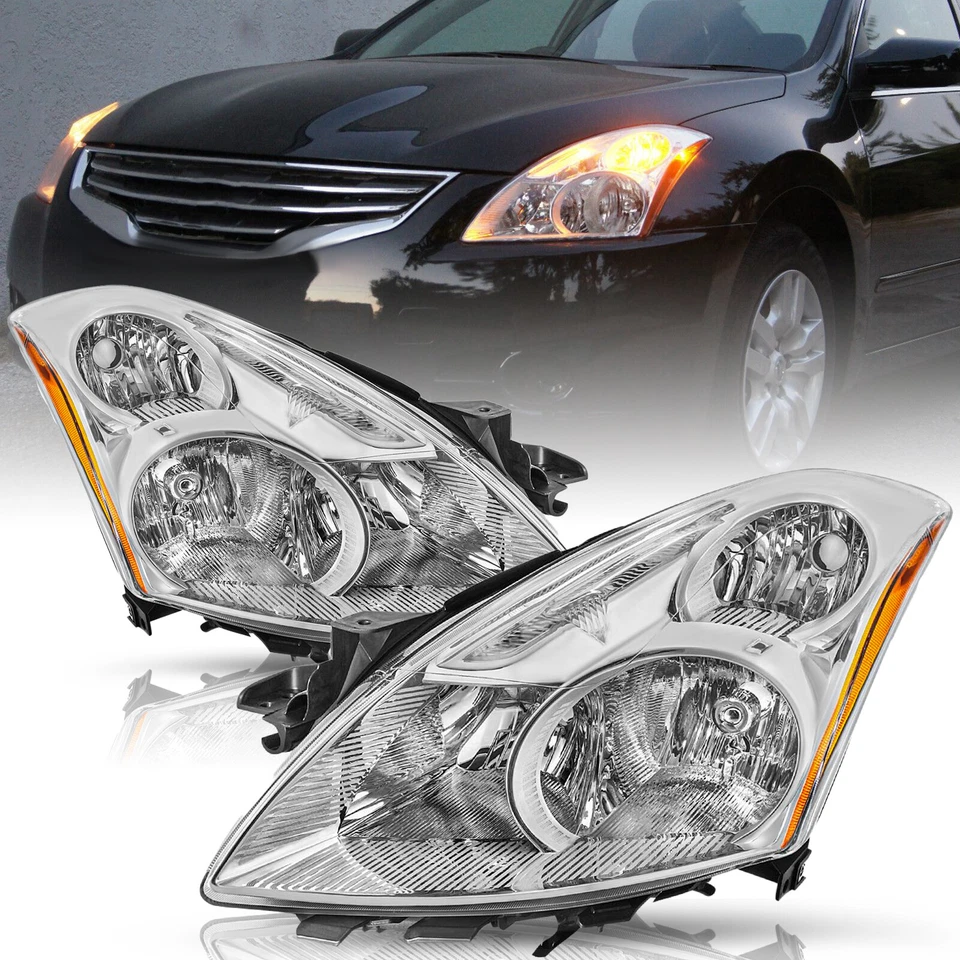 Faros halógenos cromados izquierda+derecha para Nissan Altima 2010-2012 sedán Foto 1 de 4