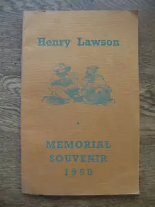 Henry Lawson: Memorial Souvenir 1960 *SIGNED* - Harry Pearce - Rare Vintage Aust - Picture 1 of 3