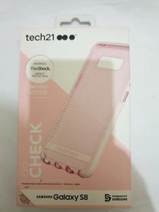 Tech21 Samsung Galaxy S8 Evo Check FlexShock Thin Case Cover Clear Pink quality - Picture 1 of 2