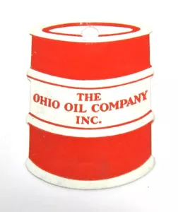 ETICHETTA PORTACHIAVI VINTAGE THE OHIO OIL COMPANY PROMEMORIA SERVIZIO - Foto 1 di 3