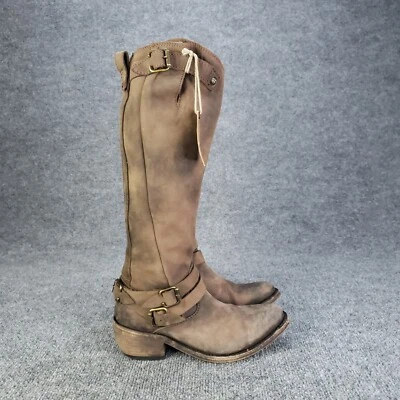 Liberty Botas Negras Mujer Talla 6 Marrón Cuero Envejecido Hebilla Western 71111 Foto 1 de 4