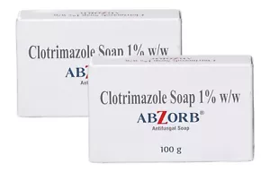 Abzorb Antifungal Cleansing Bar 100gm, Pack Of 2 Soaps - Picture 1 of 5