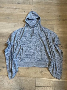 Poncho Athleta Gris Con Capucha Feliz Gran Tamaño Pequeño S Poliéster Mezcla Spandex - Imagen 1 de 4