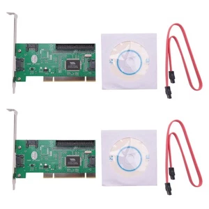 2X 4 Port SATA PCI Expansion Card &IDE VIA VT6421A Chipset H3I12845 - Picture 1 of 8