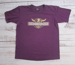 Vtg 1995 Harley Davidson Purple Eagle Knoxville TN Double Side Graphic T-Shirt L - Picture 1 of 10