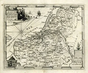 ANTIQUE MAP-NETHERLANDS-BELGIUM-BACHIENE-1758 - Picture 1 of 1