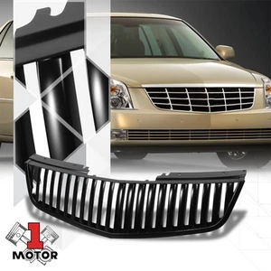 Black Vertical Slat Badgeless Upper Front Hood Grille for 06-11 Cadillac DTS - Picture 1 of 2