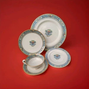 1 Set Lenox Autumn Gold Trim 5 Piece Place Setting ~ Excellent Unused Condiiton - Picture 1 of 11