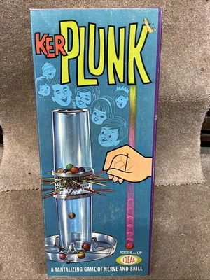Vintage Ker Plunk Game by Ideal 1967,  Marbles Sticks Box - Image 1 of 4