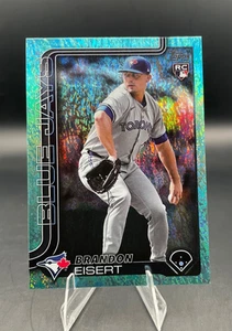 2025 Topps Series 2 BRANDON EISERT (RC) Aqua HOLO Foil #359 Blue JAYS - Picture 1 of 7