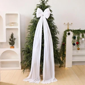 Giant Bow Christmas Tree Topper Christmas Decor for Wreath Mall Wedding - Picture 1 of 7