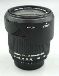 Sigma 28-300mm f/3.5-6.3 D DG Macro AF Lens f/ Nikon AF-D w/ Hood #701 - Picture 1 of 5
