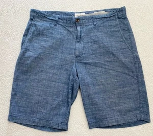 goodfellow co Linden Short Mens 36 Blue Cotton Chino Chambray Preppy - Picture 1 of 9