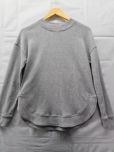 Sudadera pulóver gris tejida gofre para mujer pequeña - Imagen 1 de 4