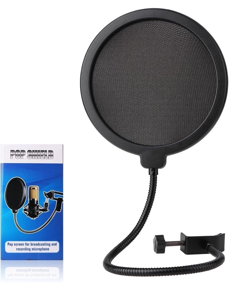 Filtro de micrófono profesional / Pop Shield - 360° flexible y doble capas NUEVO Foto 1 de 4