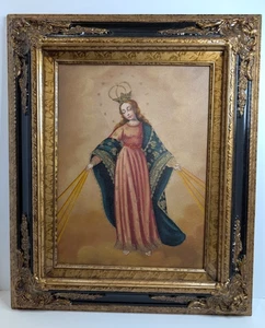 Kammern gerahmter Wundersame Maria Litho Druck Jungfrau Mutter katholische Kunst Mexiko - Bild 1 von 24